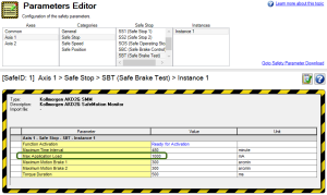 Parameters Editor with the Max Application Load row circled