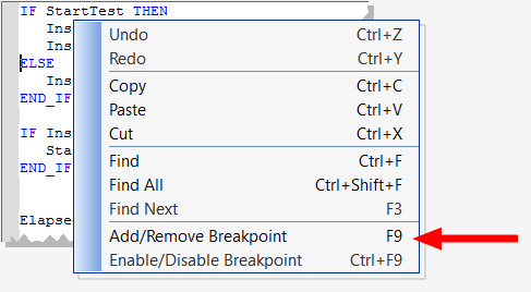 Setting Breakpoints