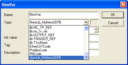 Use a Custom Library - Select the Type