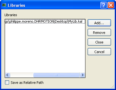 Use a Custom Library - Select the Library