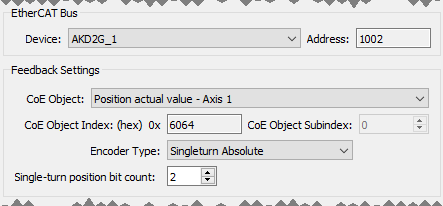 PLCopen Axis - Bus Parameters