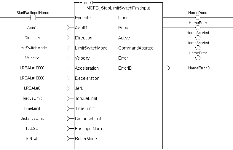 UDFB StepLimitSwitchFastInput: LD example