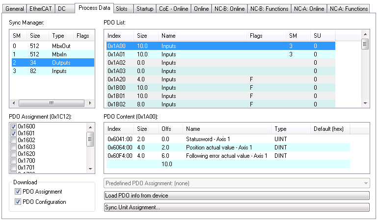 CANopen (FD) Process Data Object (PDO) Mapping Parameters 