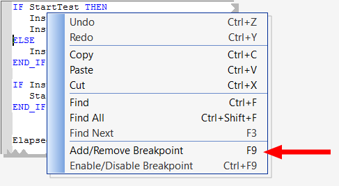 Setting Breakpoints
